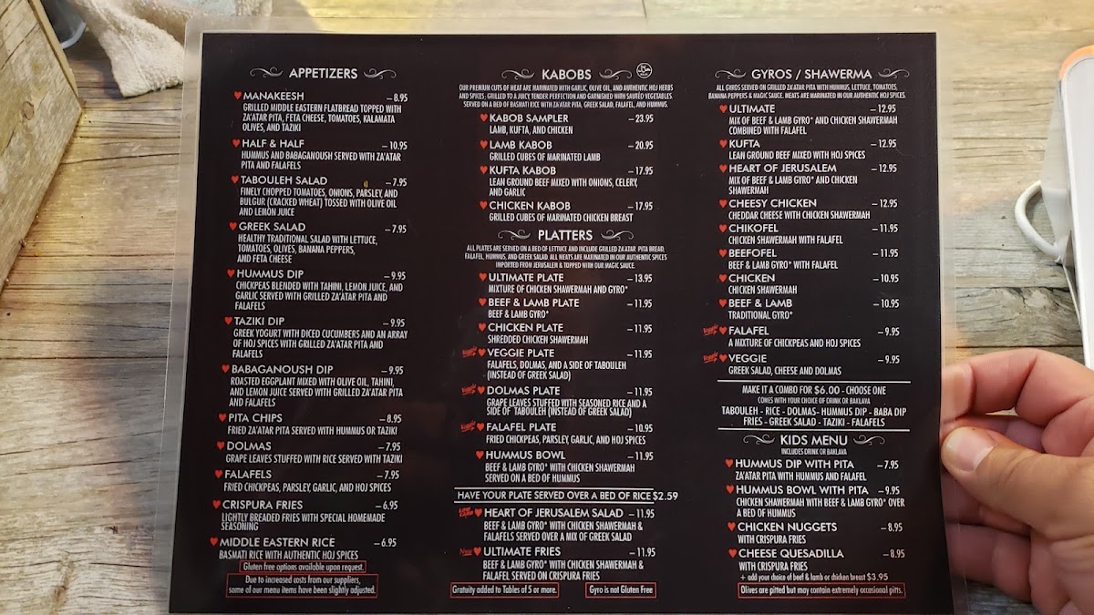 Heart Of Jerusalem Cafe Menu - Image 5